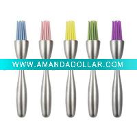 Wholesale silicone brush with 18/8 s/s handle