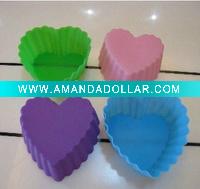heart shaped silicone cake pan