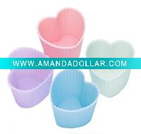 Wholesale Hearted shape silicone decorative cake plate