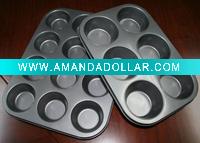 Carbon steel muffin cake pan set