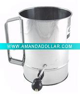 Wholesale Kitchen accessories of Crank Handle 3 Cup Flour Sifter