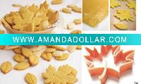 Maple leaf design biscuit mould