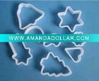 Wholesale 8PCS/set plactic cookie cutter christmas series comply with FDA and LFGB