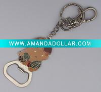 Wholesale promotion bottle opener with key chain