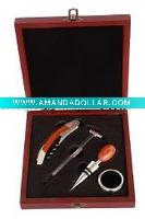 4pcs Wine Set In Wooden Box