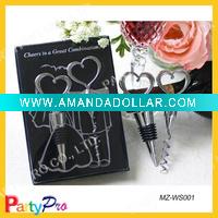 Wholesale wine bottle opener and stopper wedding decoration