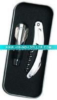 wine sets of flask opener