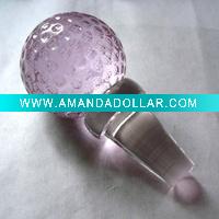 Wholesale pink crystal bottle stopper
