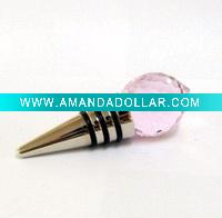 Wholesale Clear Cut crystal glass wine stopper