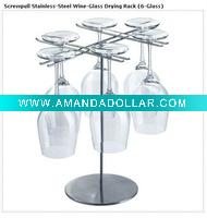 Wholesale stainless steel wine glass drying rack