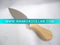 wooden handle cheese knife