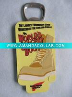 Wholesale PVC bottle opener with shoes pattern