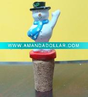 Christmas cork wine bottle stopper