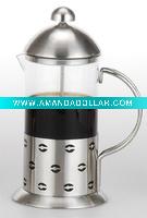Wholesale French coffee press with stainless steel cover(600ML) top quality