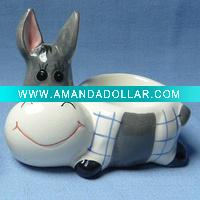Ceramic donkey egg cup