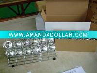 Wholesale herb spice tool ,90ml glass bottle with spice plastic cap and metal rack