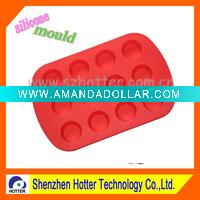 red muffin silicone mould