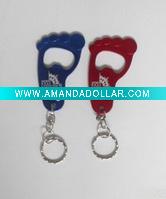 Mental bottle opener keychian