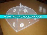 mesh food cover (with 12 flowers)