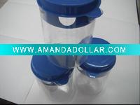 three round measuring cup