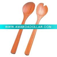 Wholesale bamboo salad servers