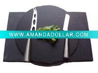 black slate tableware