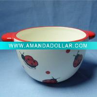 Ceramic kids bowl ladybug design