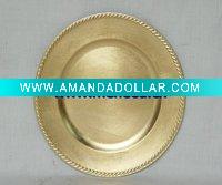 Wholesale silver or gold charger plate