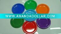 ps round colored plastic disposable plate