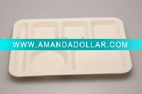 Wholesale Melamine Snack Tray of Six Sections