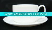 SQUARE COFFEE CUP AND SAUCER