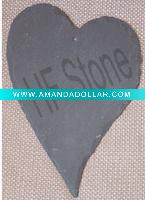 Heart Writing Blackboard/Black Slate Chalk Memo Board/Slate Photo Memo Board