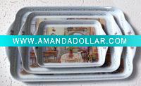 Promotion gift dinnerware tableware set 3pcs tray