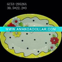 Ceramic Flower Dinner Dessert Plate