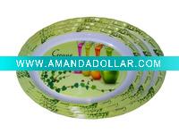 oval melamine tray set