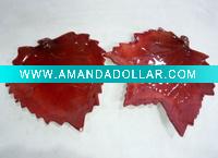 christmas leaf plate