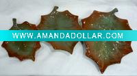 ceramic plates leaf shape