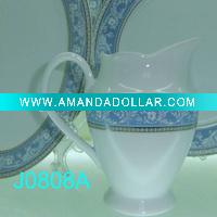 siliver round porcelain creamer