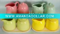 ceramic sugar pot ,milk pot set