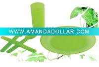 plastic tableware set