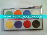 Wholesale 8 colors aquarelle water color powder + 1 brush drawing set