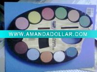 Wholesale 12 colors aquarelle water color powder + 1 brush set