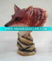 new design polyresin wolf head sculpture