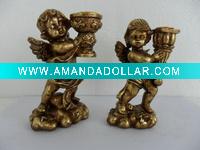 angel figurines letter candle holder