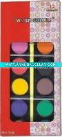 Wholesale 12 colour water colour brush 2.1x0.3cm