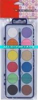 Wholesale 12 colour water colour w/paint brush 2.8x0.38cm