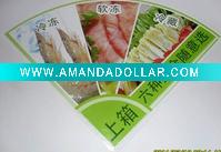 with plastic PVC poster(display the product feature)