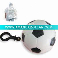 Wholesale disposable ball Ponchos ,with key ring compressed into a mini ball