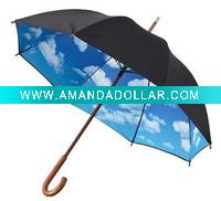 Wooden offset umbrella