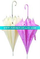 women stick umbrella